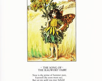 Flower Fairy Snowbells Vintage Art Monogram Named Tile