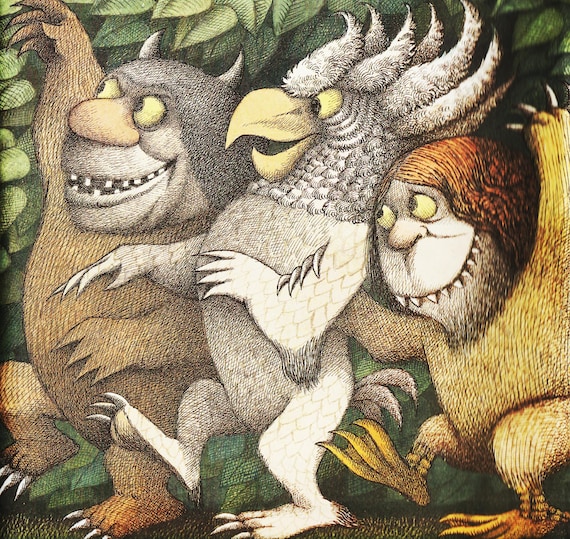 Nursery Print Maurice Sendak Art Fantasy Illustration Max Etsy