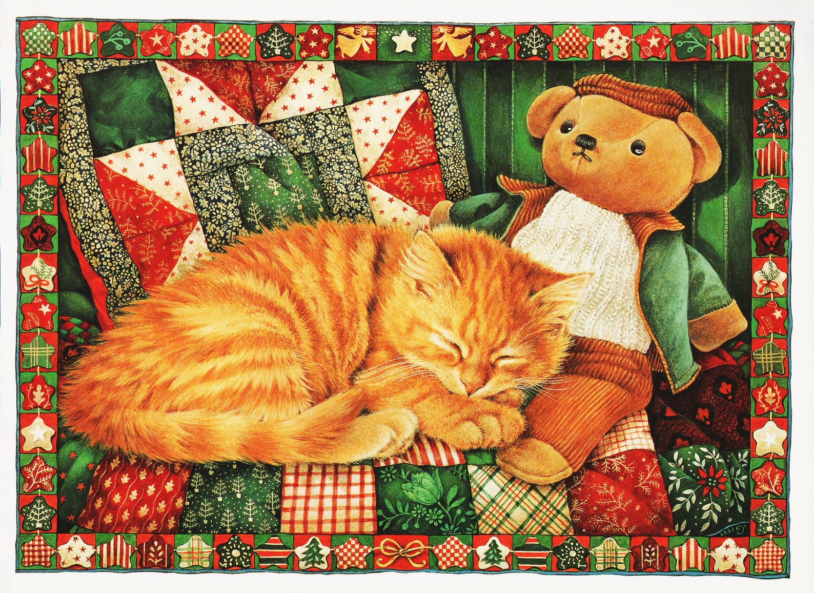 Vintage Cat Art for Cat Mom Gift Ginger Cat Print cat Etsy