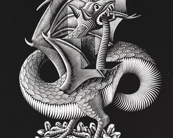 MC Escher Relativity Drawing for Modern Wall Art Escher - Etsy