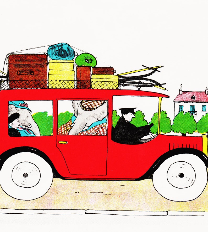 Babar Nursery Print Elephant Art Print of Babar the Elephant Etsy