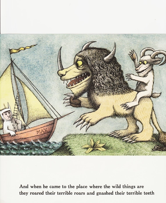 Maurice Sendak 'where the Wild Things Are' Vintage
