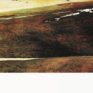 Andrew Wyeth Print Wyeth Wall Art Rural Life &quot;Houghmans Slough&quot; Mid Century Art Marshland Wall Art Americana Living Room Decor (29)