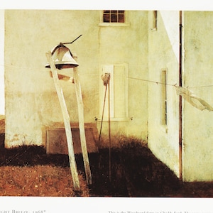 Andrew Wyeth Artwork Country Wall Art Wyeth Art Print &quot;Slight Breeze&quot; Rural Life Mid Century Farm Scene (71)