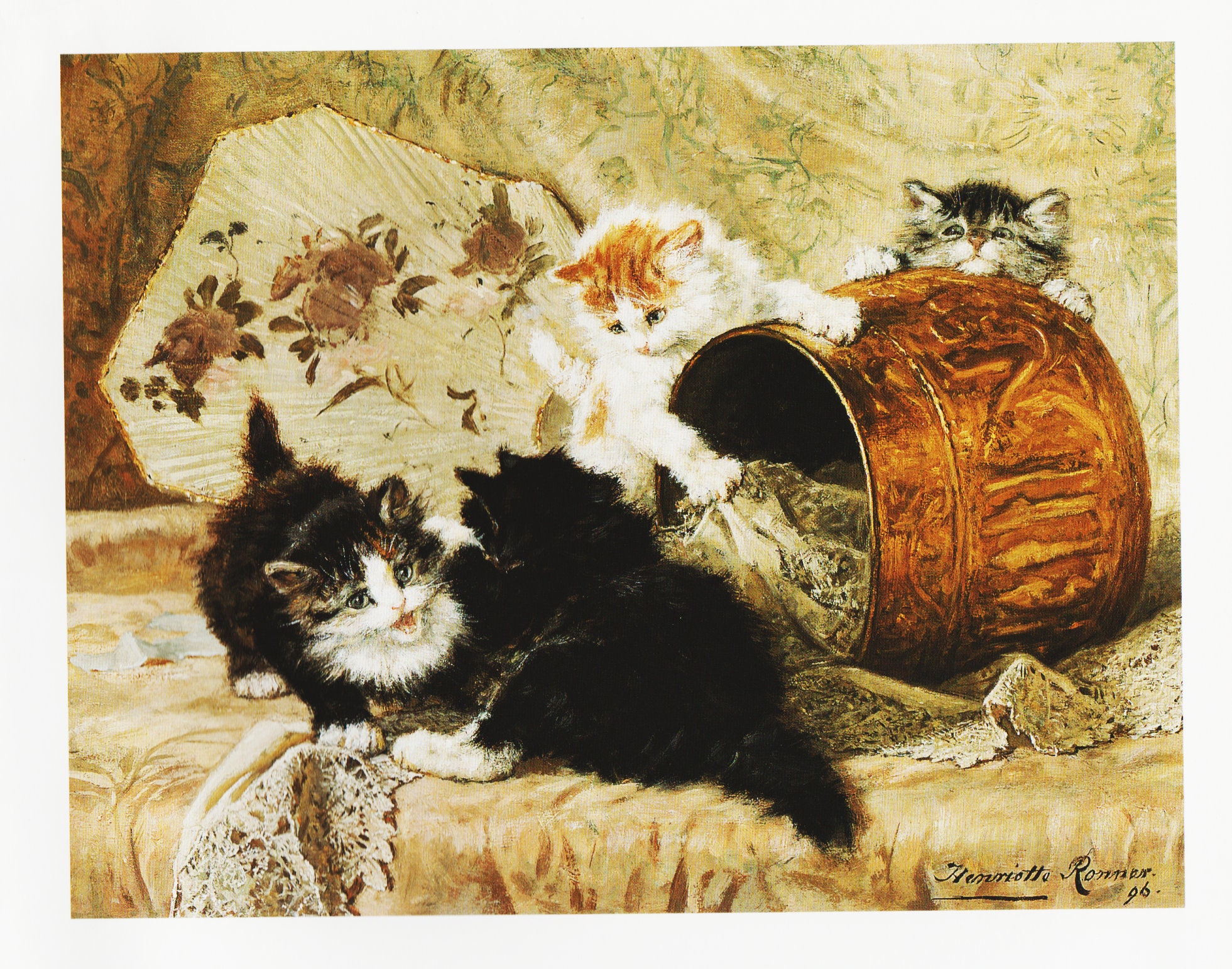 21 Vintage Cat Print Cat Lady Gift Kitten Art Print Cats in Jewelry Box ...