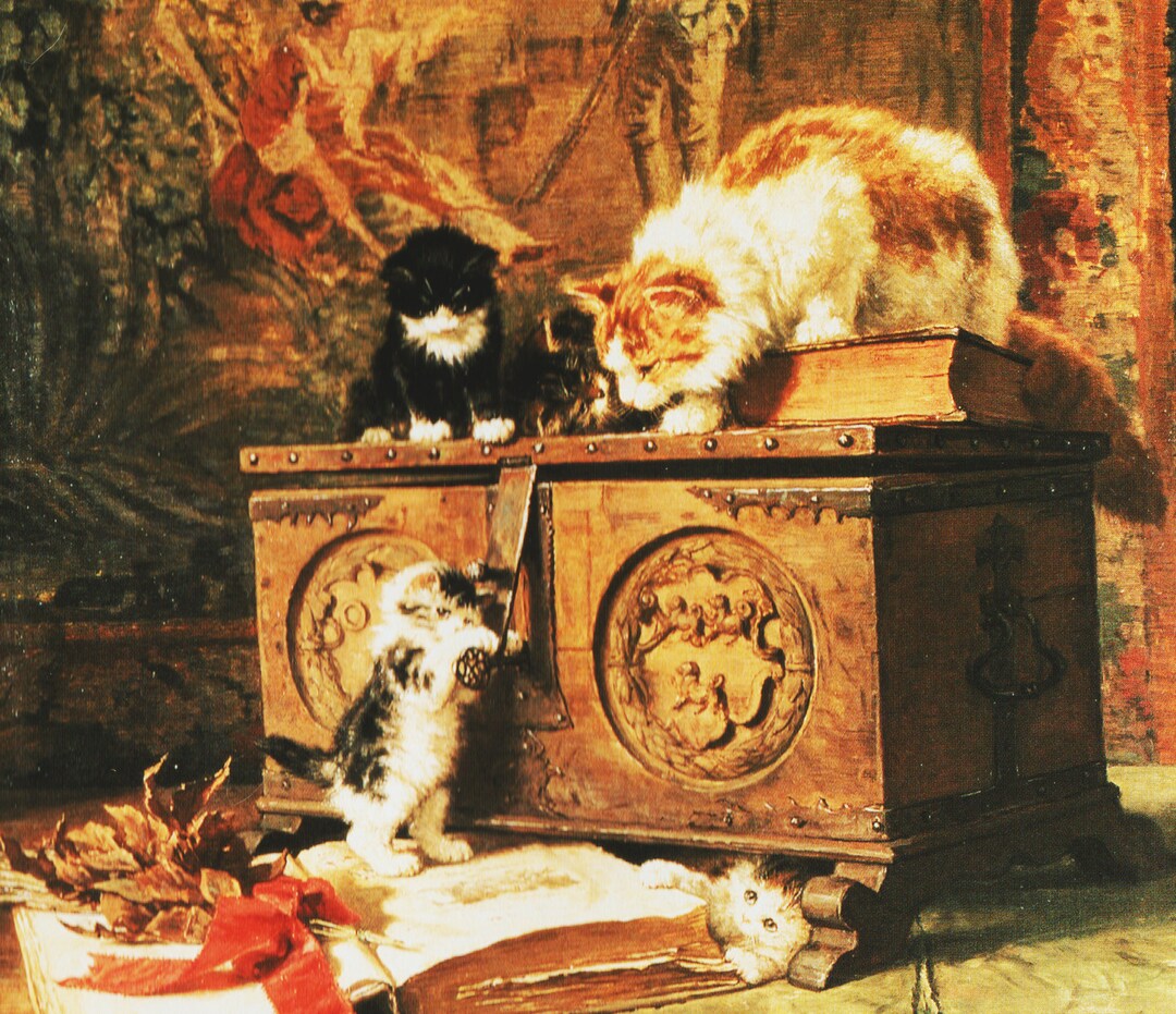 Victorian Cat Art Vintage Cat Print for Cat Lover Gift Etsy