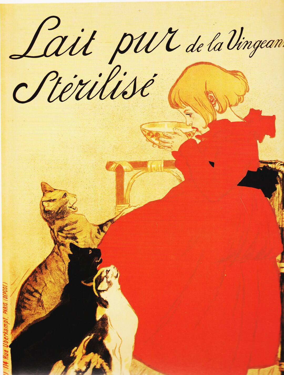 Steinlen Artwork Vintage Cat Print for Cat Mom Gift milk Etsy