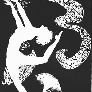 Art Deco Print Black and White Hawaiian Art Deco Wall Art Hawaiian Print Exotic Art Vintage Drawing, Don Blanding Print, Woman Dancer