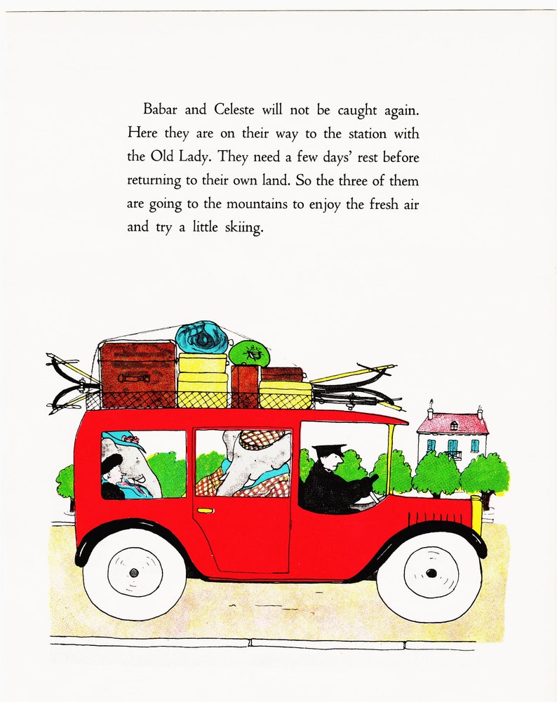 Babar Nursery Print Elephant Art Print of Babar the Elephant Etsy