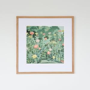 Zinnia Fine Art Print, Garden Print, Floral Art, Michigan Art