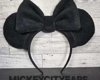 Black Fuzzy Soft Fleece Ears.