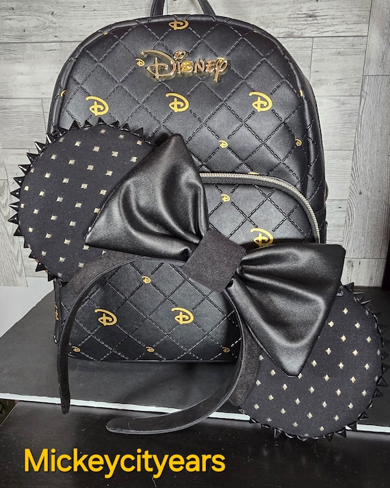 Mickey Mouse Black and Silver Backpack with Ears Disney Mickey Mouse 3D Ears 10 main image 3