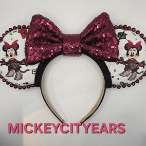 Halloween Minnie themed Fabric Ears.
