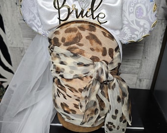 Bride Mickey Ears with veil