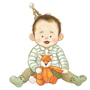 Ritratto di bambino fatto a mano ad acquerello, ritratto personalizzato, illustrazione, acquerello, pittura, bambini, regalo di compleanno