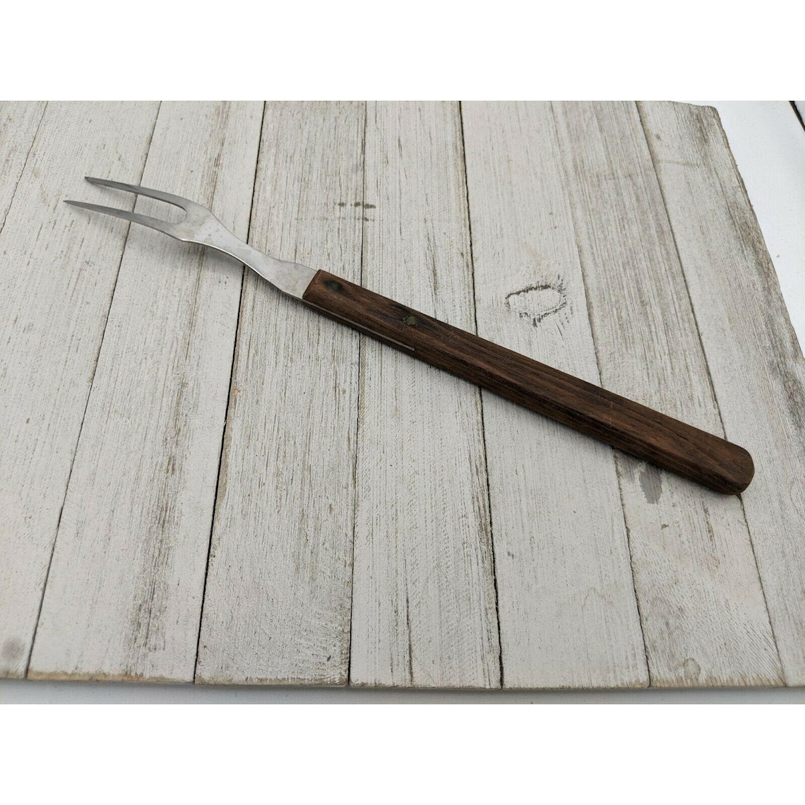 Vintage Meat Fork 12 Wood Handle Stainless Steel USA Etsy UK