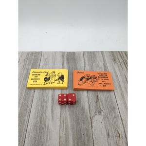 Community Chest And Chance Cards Monopoly Edition Game Replacement And Dice 1985