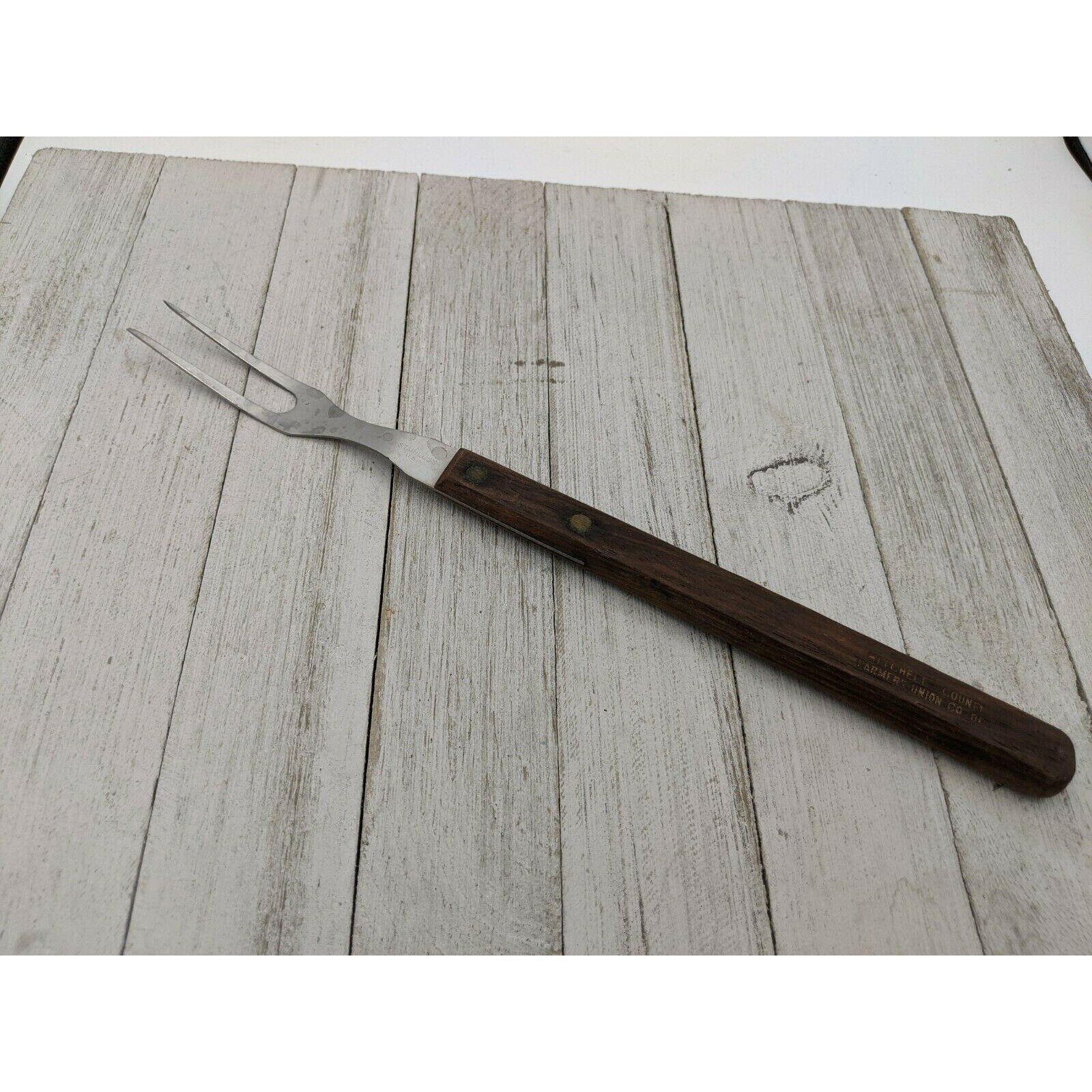 Vintage Meat Fork 12 Wood Handle Stainless Steel USA Etsy UK