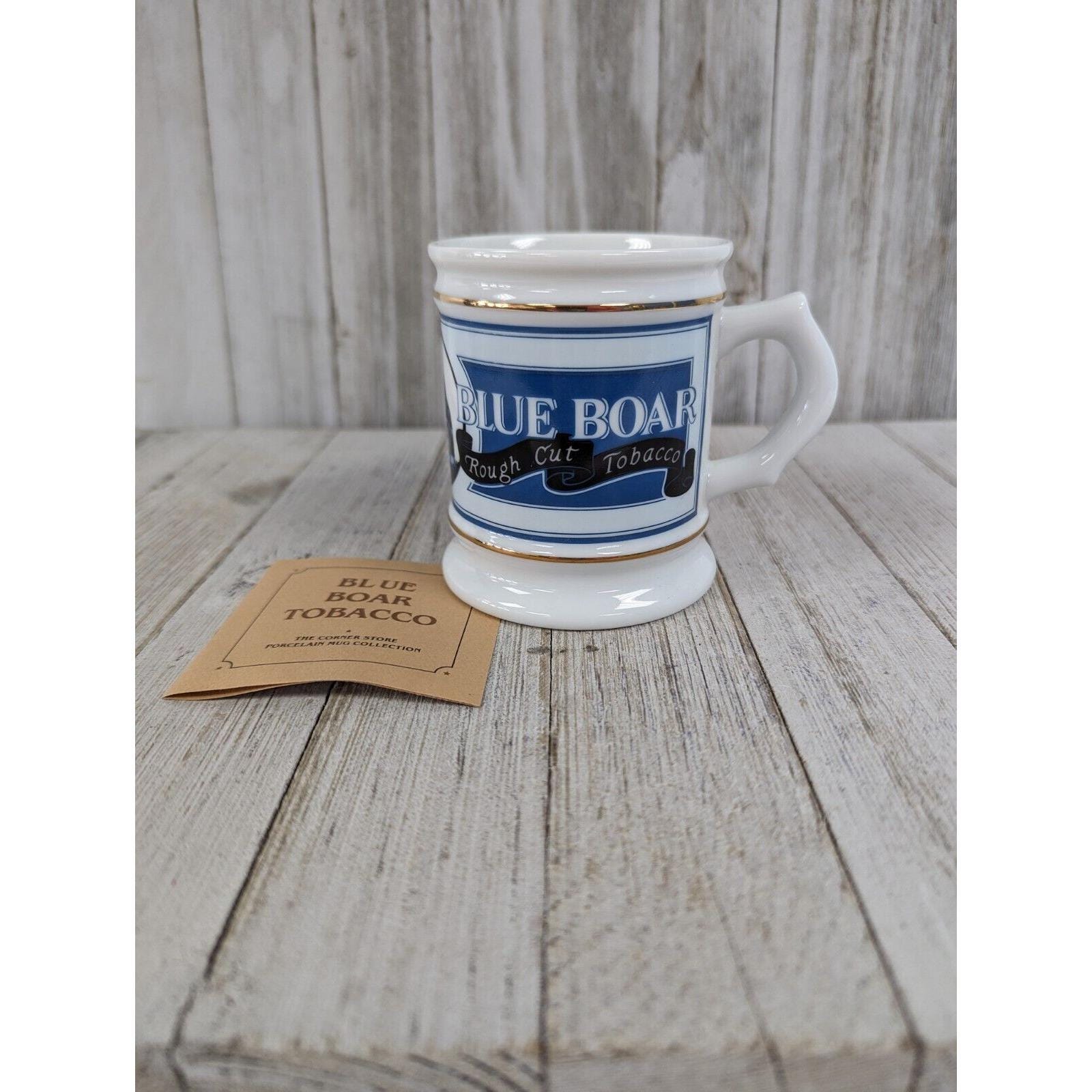 The Corner Store Porcelain Mug Collection Blue Boar Tobacco Franklin