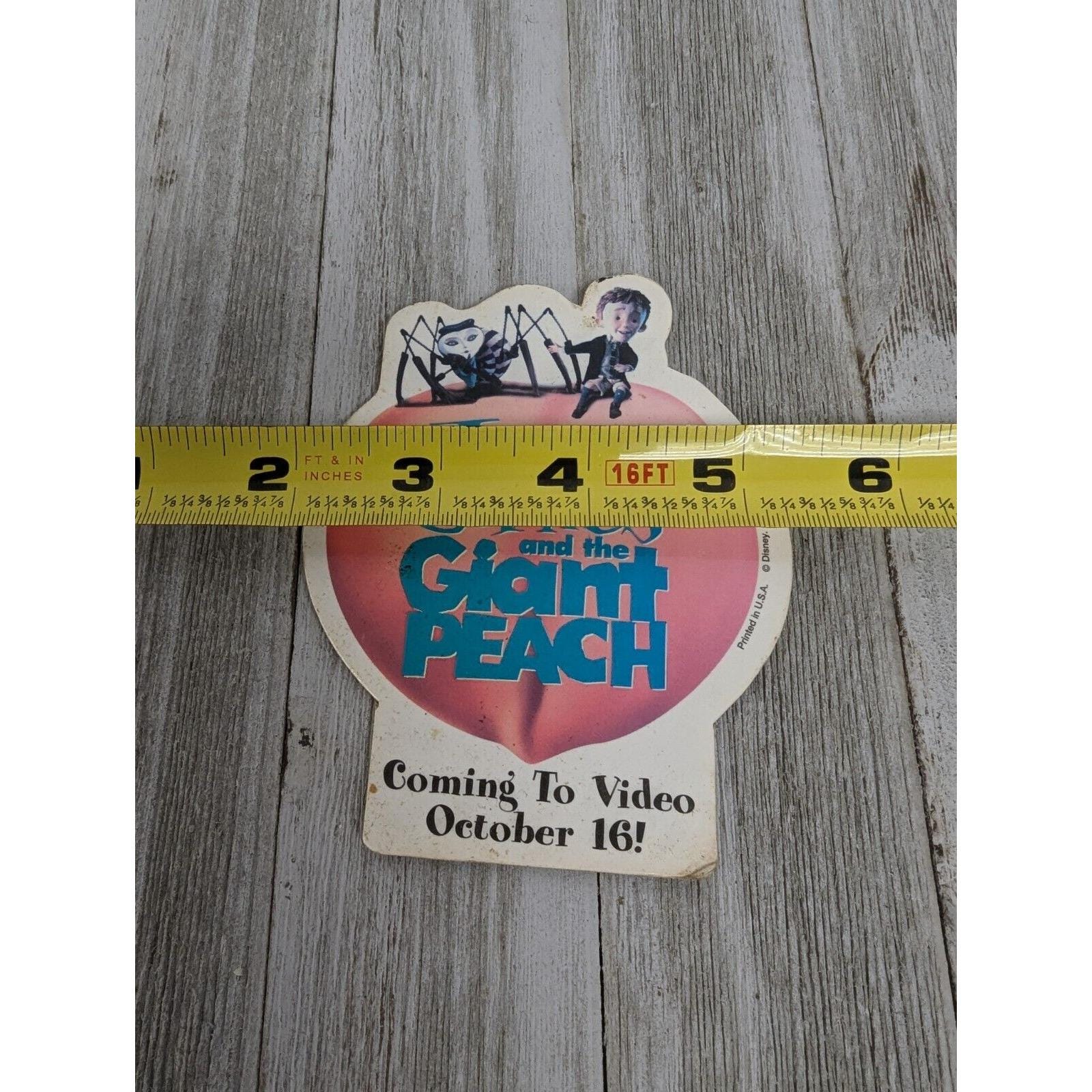 James and the Giant Peach Movie Disney Pinback Button Pin Video Release ...