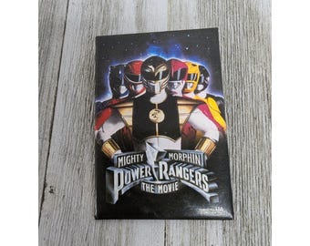 Vintage Might Morphin Power Rangers Movie Logo Promo Pinback Button USA 2"X3"