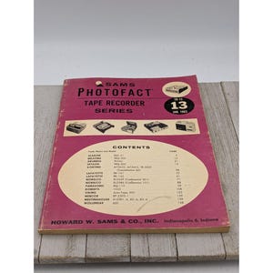 Original Sams Photofact Tonbandgerät Service Reparaturanleitung Buch TR-13