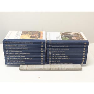 Enciclopédia de Descoberta e Exploração Capa dura 18 volumes 1971 COMPLETO