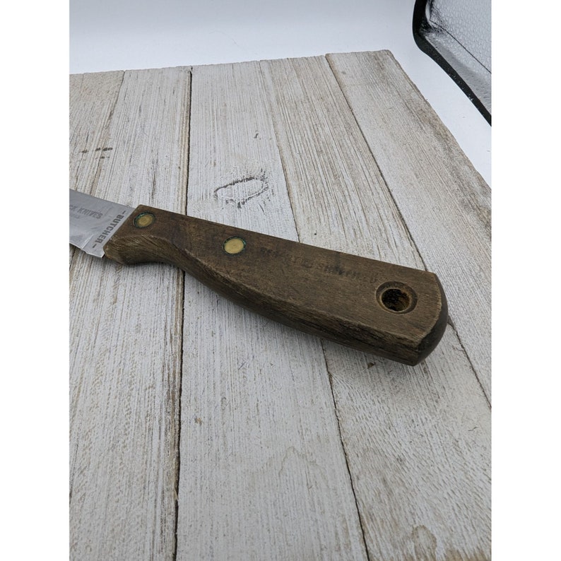 Regent Sheffield Stainless Knife Butcher 8 Blade Wood Etsy