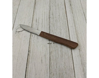 Vegetable Peeler Paring Knife 6" Stainless Steel 2 1/2" Blade Wood Handle Japan