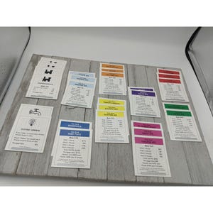 Tarjetas de propiedad de reemplazo del juego Monopoly Millennium 2000 Edition de 1998