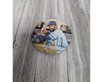 Willie Wilson Kansas City Royals Collectible Button Pinback Badge 3" Diameter