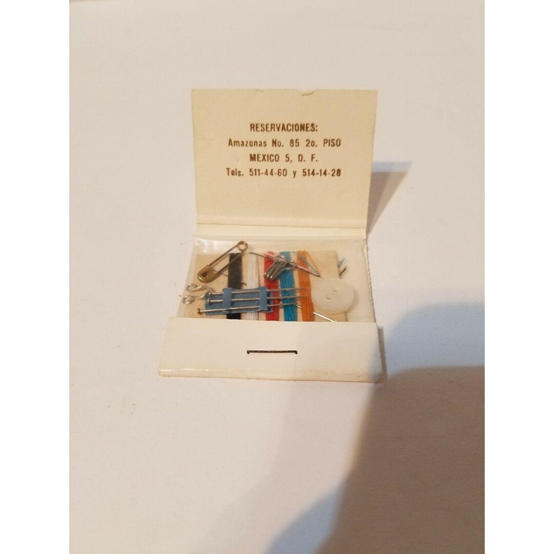 Vintage Sewing Mending Kit Matchbook Hotel Hacienda Cocoyoc Morelos ...