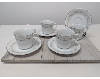 Sheffield China Japan Elegance Set of 4 Teacups and Saucers
