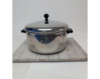 Farberware Aluminium verkleidet Edelstahl 5-6 Quart Suppentopf mit Deckel USA