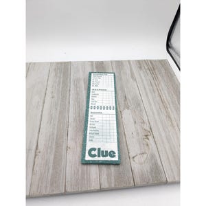 1996 Clue Board Game Replacement Parts Detective Notes