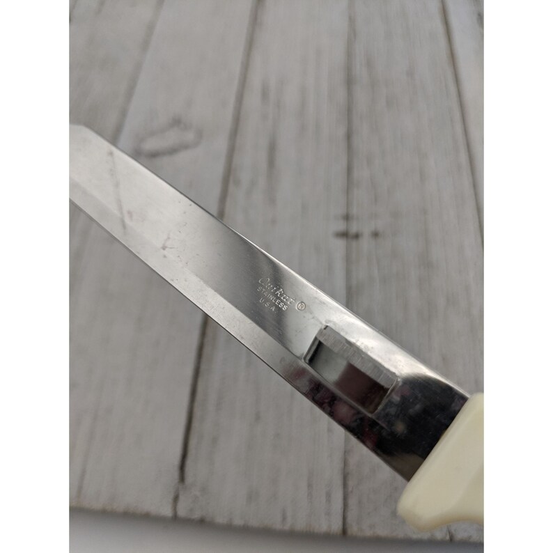 Quikut Utility All Purpose Cheese Meat Slicing Knife Serrated 2 Prongs