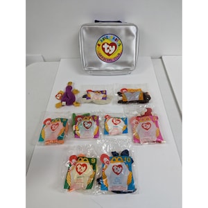 McDonald's Beanie Babies from 1997 Incomplete Set Sealed Bags Carrying Case