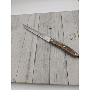 Cuchillo multiusos Interpur vintage, hoja de madera de 23 cm, 25 cm de acero inoxidable en total.