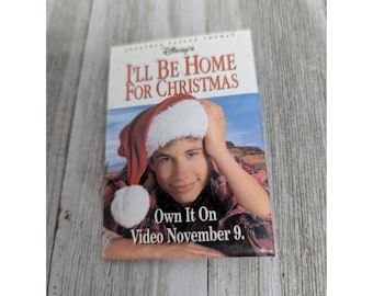Disney "Ill Be Home For Christmas" Pinback Button Vintage 1998 Collectible Memorabilia