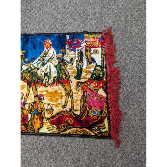 Grand Tapis Mural Vintage Nuits Arabes - 99x142 Cm - Cavalier - Tapisserie Orientale