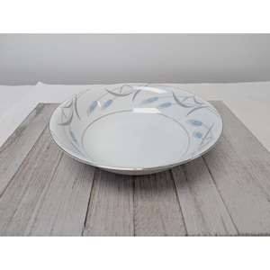 Vintage Valmont Royal Wheat Platinum Trim China Round Serving Bowl