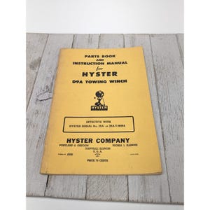 Gebruikte Caterpillar Hyster D9A-sleeplieronderdelenboeken Instructiehandleiding