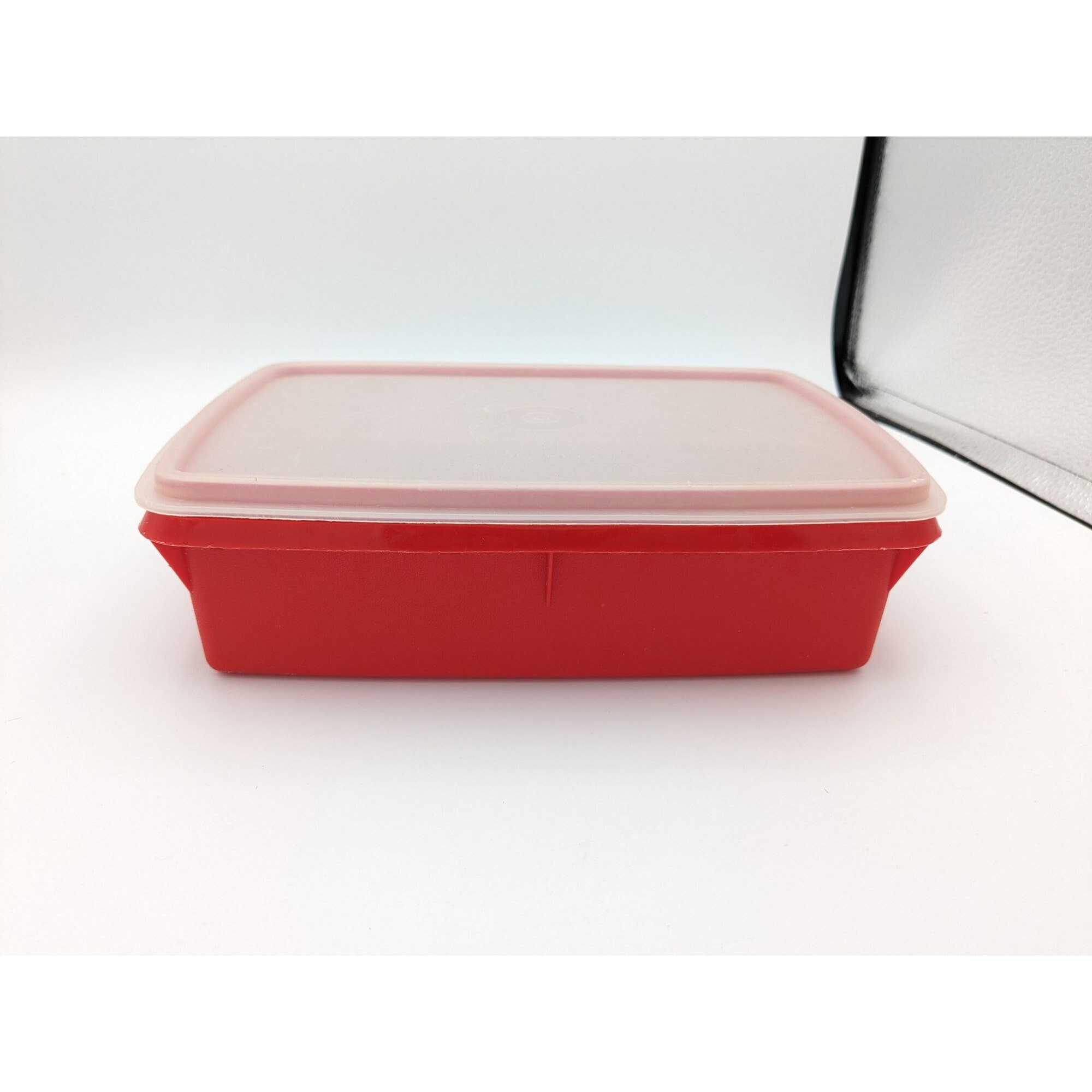 Vintage Tupperware Red Rectangle Container Sheer Lid 767 Tuppercraft ...