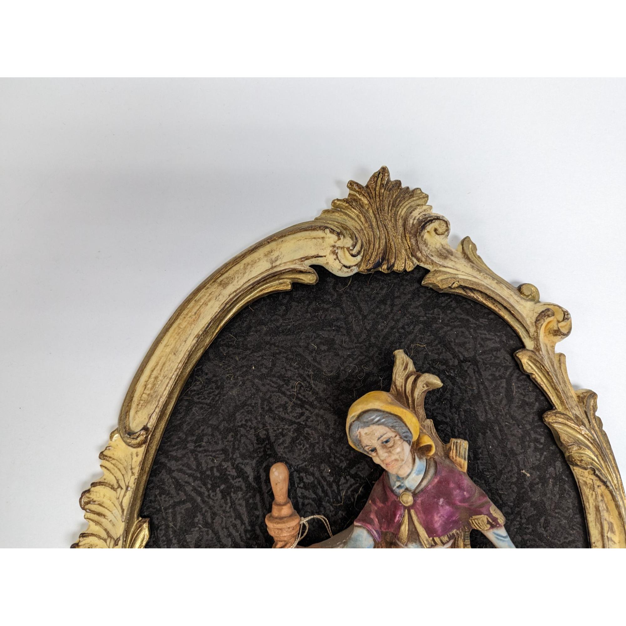 Vintage Empire 3D Wall Art 826 A Italy Picture Woman Spinning 16