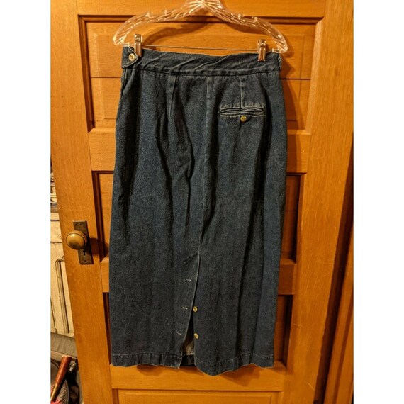 Vintage Tangibles Blue Jean Denim Skirt size 13/1… - image 3