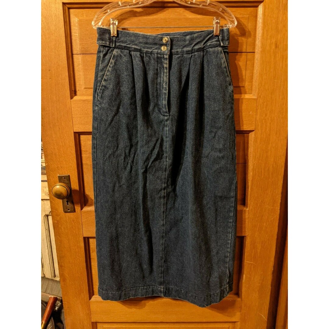 Vintage Tangibles Blue Jean Denim Skirt Size 13/14 Juniors Womens - Etsy