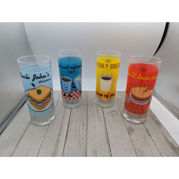 Set 4 Ocean Drinking Glass Tumblers 16 Oz Glassware 6 