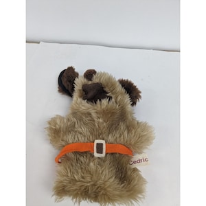 Vintage Russ Berrie Cedric Dog Puppet 10" Plush Stuffed