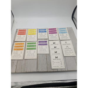 Cartas de propiedad de reemplazo del juego Monopoly Anniversary Edition de 1974