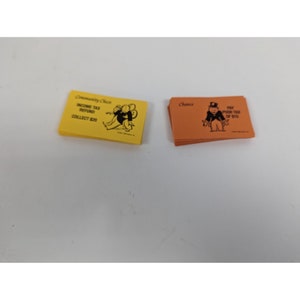 Vintage 1994 Monopoly-vervangingskaarten Chance Community Chest
